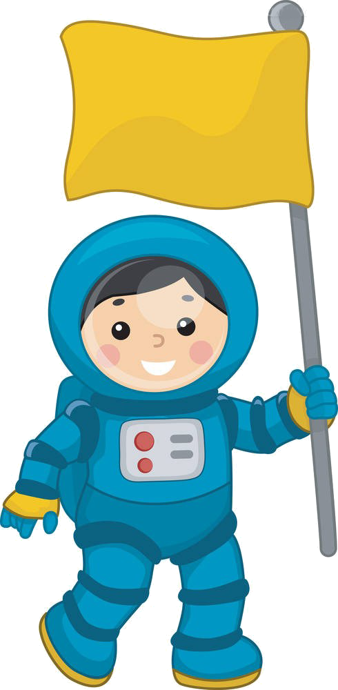 Space Suit Clip Art - Astronaut With Flag Clipart - Png Download (490x1000), Png Download