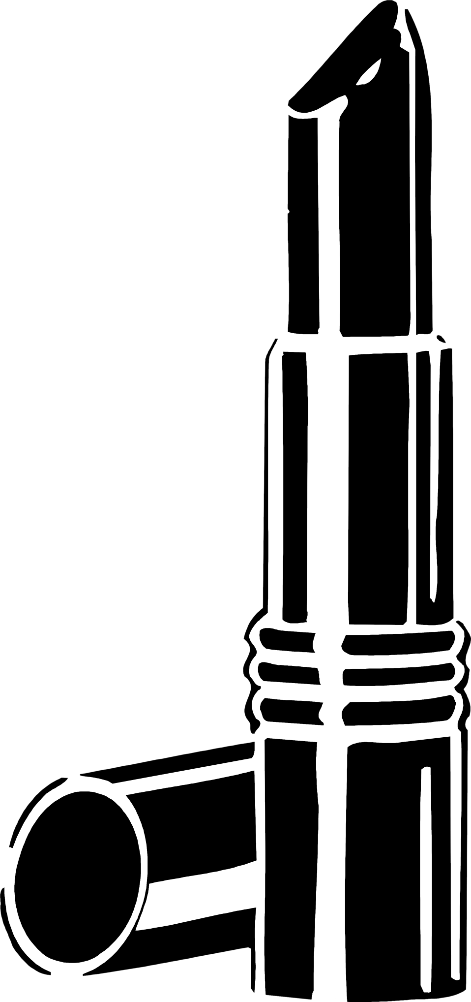 Makeup Black And White Clipart - Makeup Clipart Black And White - Png Download (958x2036), Png Download