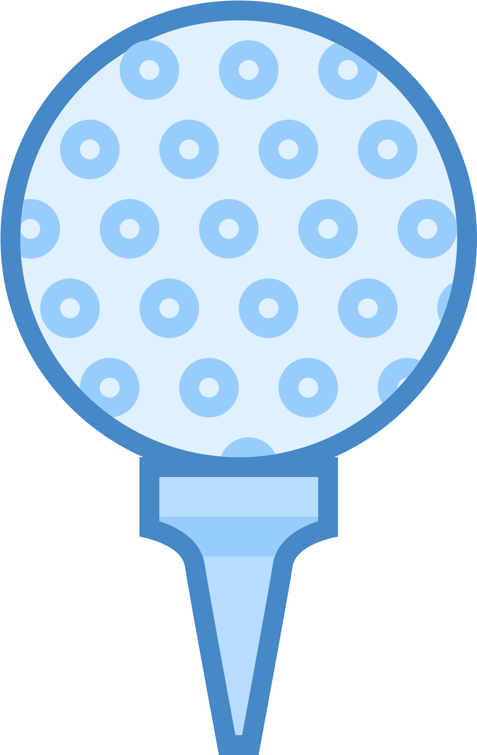 Golf Ball Icon Blue Png Clipart - Volkswagen Transparent Png (961x1521), Png Download