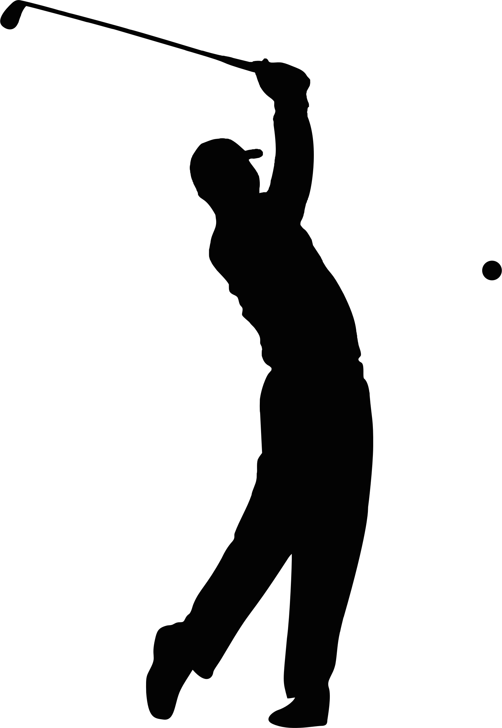 Golfer Silhouette Png - Golfer Silhouette Clipart (1598x2316), Png Download