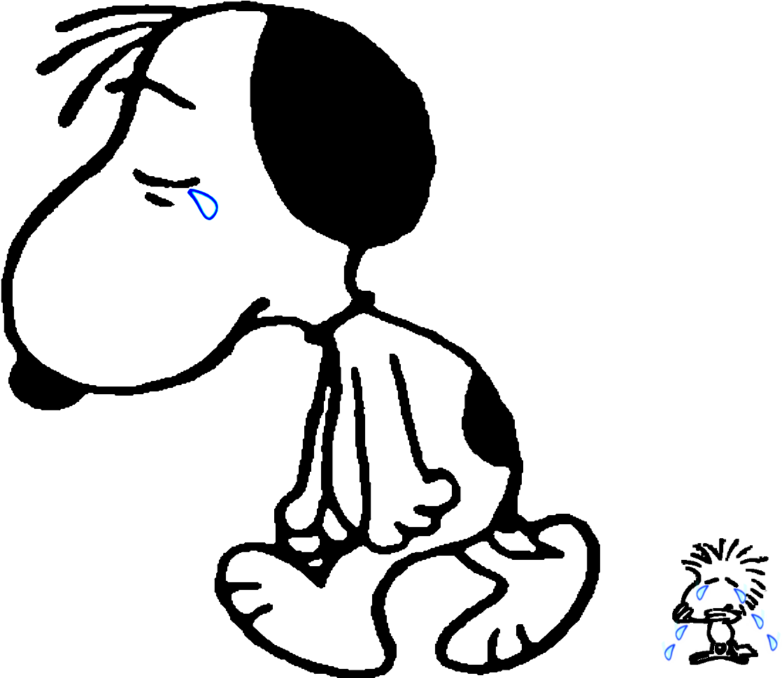 Download Transparent Snoopy Happy Birthday Clipart Sad Snoopy Png