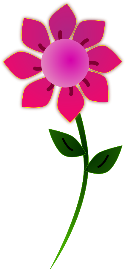Transparent Flower Border Clipart - Flower Clipart Png (419x897), Png Download