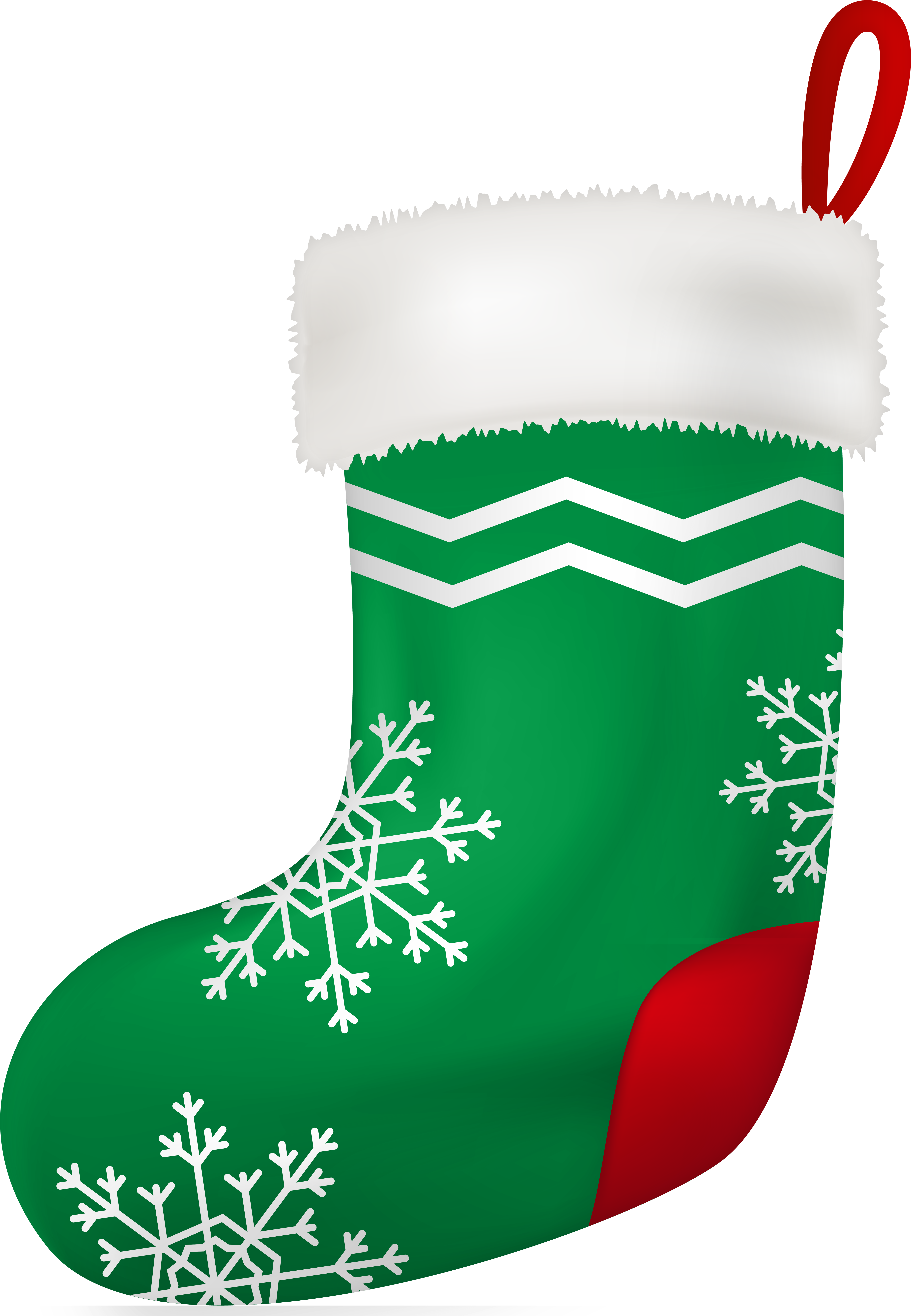 Stockings Clipart Green - Green Christmas Socks Clipart - Png Download (5623x8000), Png Download