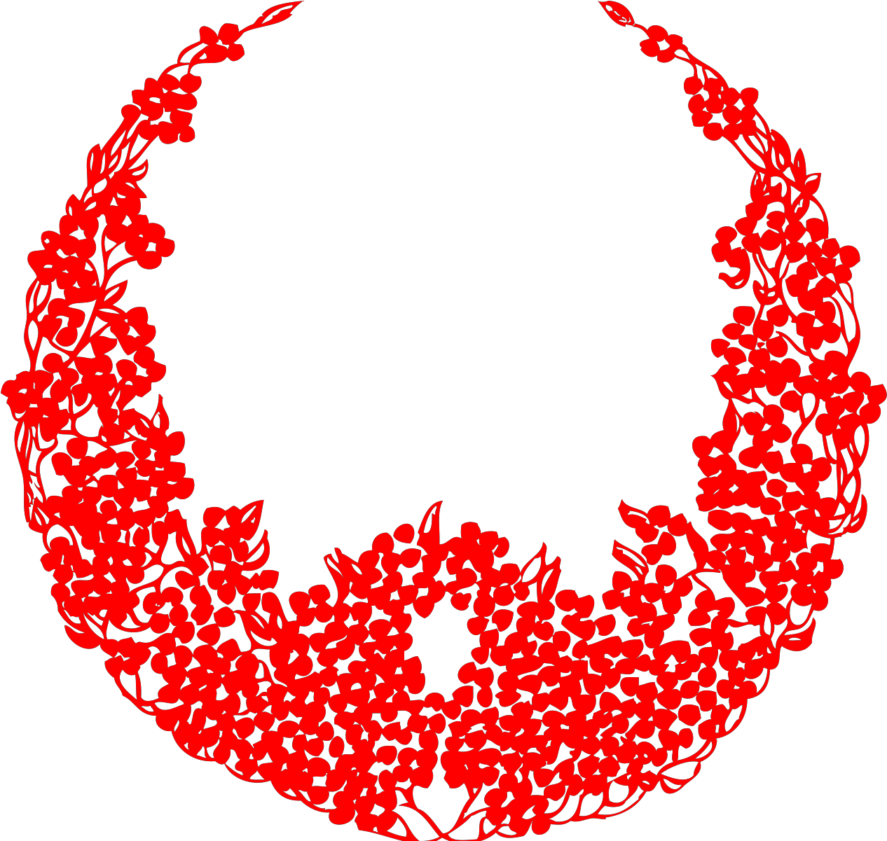 Christmas Wreath Motifs Clipart - Png Download (1600x1600), Png Download