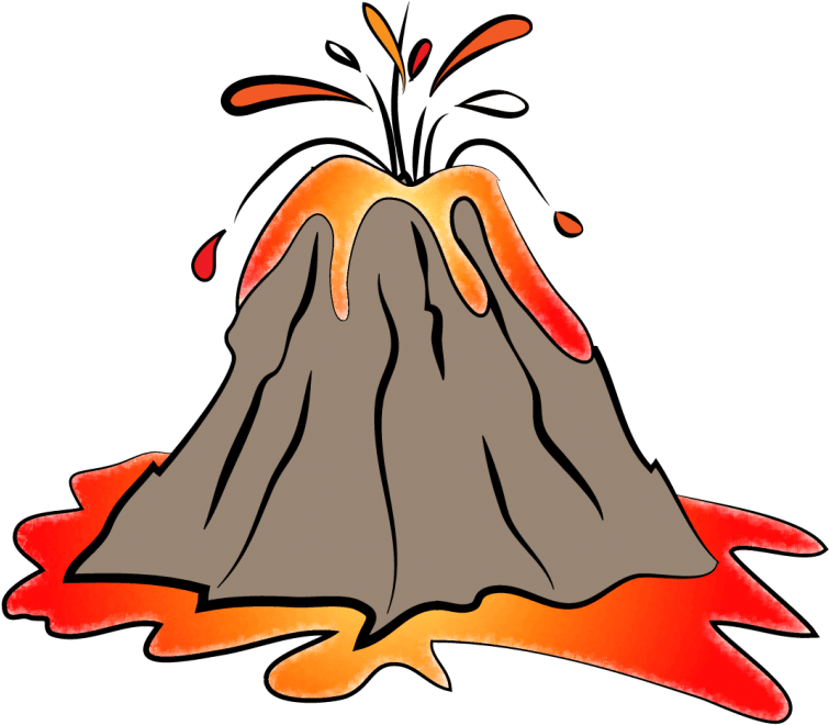 Volcano Png Clipart - Volcano Clipart Transparent Background (850x708), Png Download