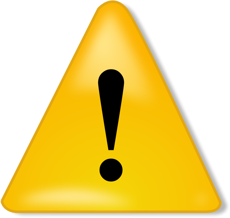 Caution Sign Clip Art - Alert Icon - Png Download (800x773), Png Download