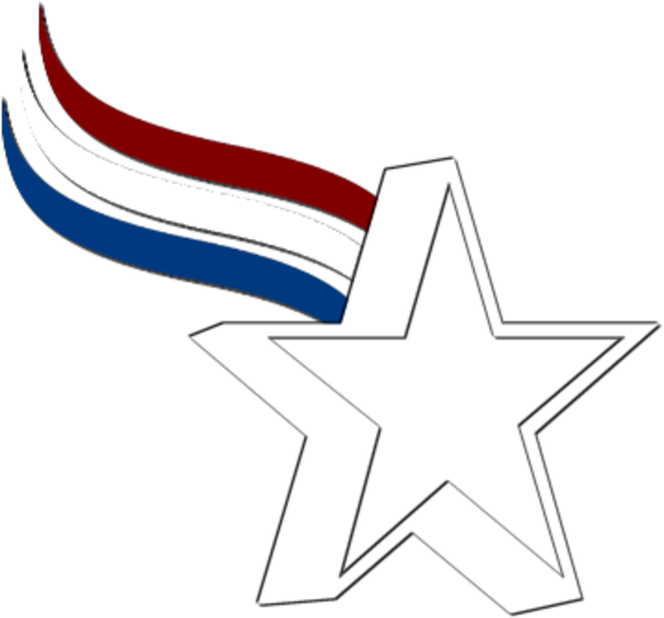 White Star Clipart Transparent Clip Art Library Download - Blue White Star Png (600x558), Png Download