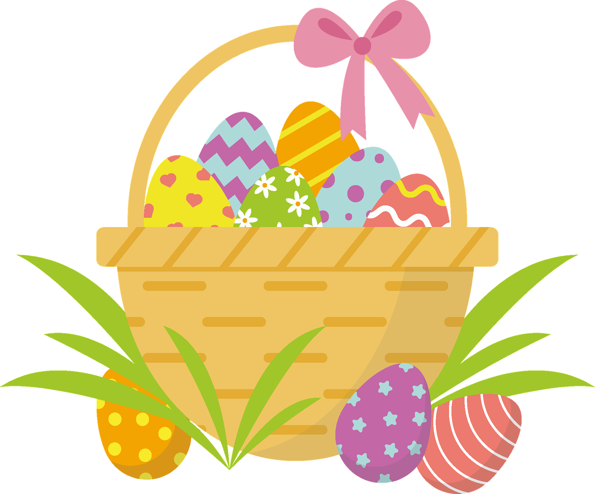 Easter Basket Clipart - Png Download (800x666), Png Download