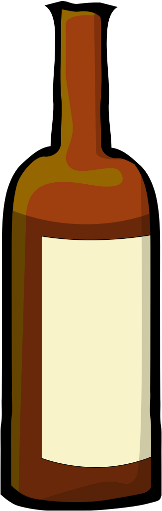 Wine Bottle Clipart By Piotr Halas - Bottle Of Alcohol Clipart - Png Download (480x1200), Png Download