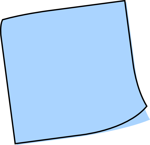 Light Blue Sticky Notes Clipart (600x580), Png Download