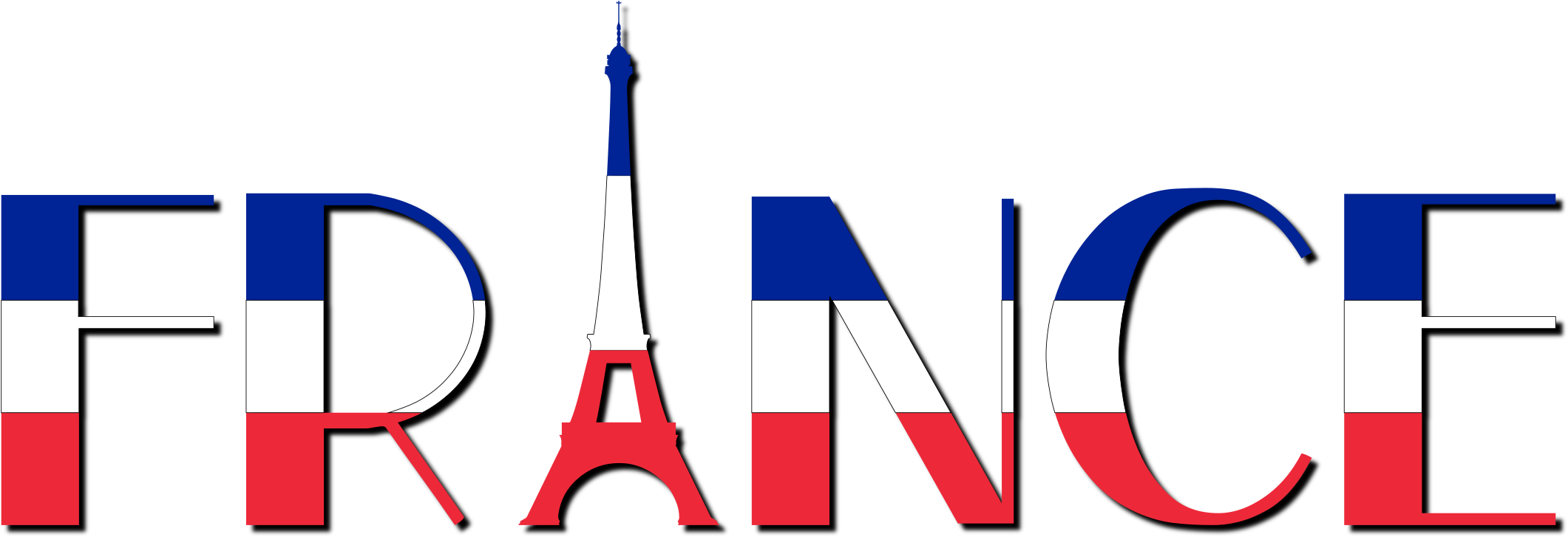 France Eiffel Tower Clip Art , Png Download - France Clipart Transparent Png (2121x727), Png Download