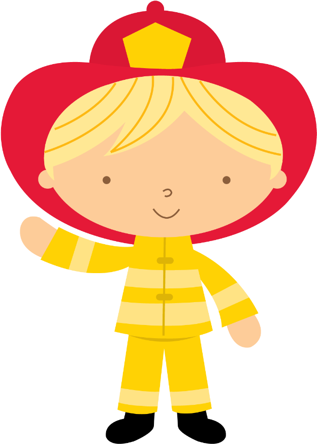 Cartoon Firefighter Drawing Clipart (900x900), Png Download