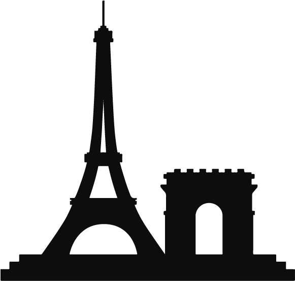 Eiffel Tower Landmark Drawing - The Victor Clipart (600x600), Png Download