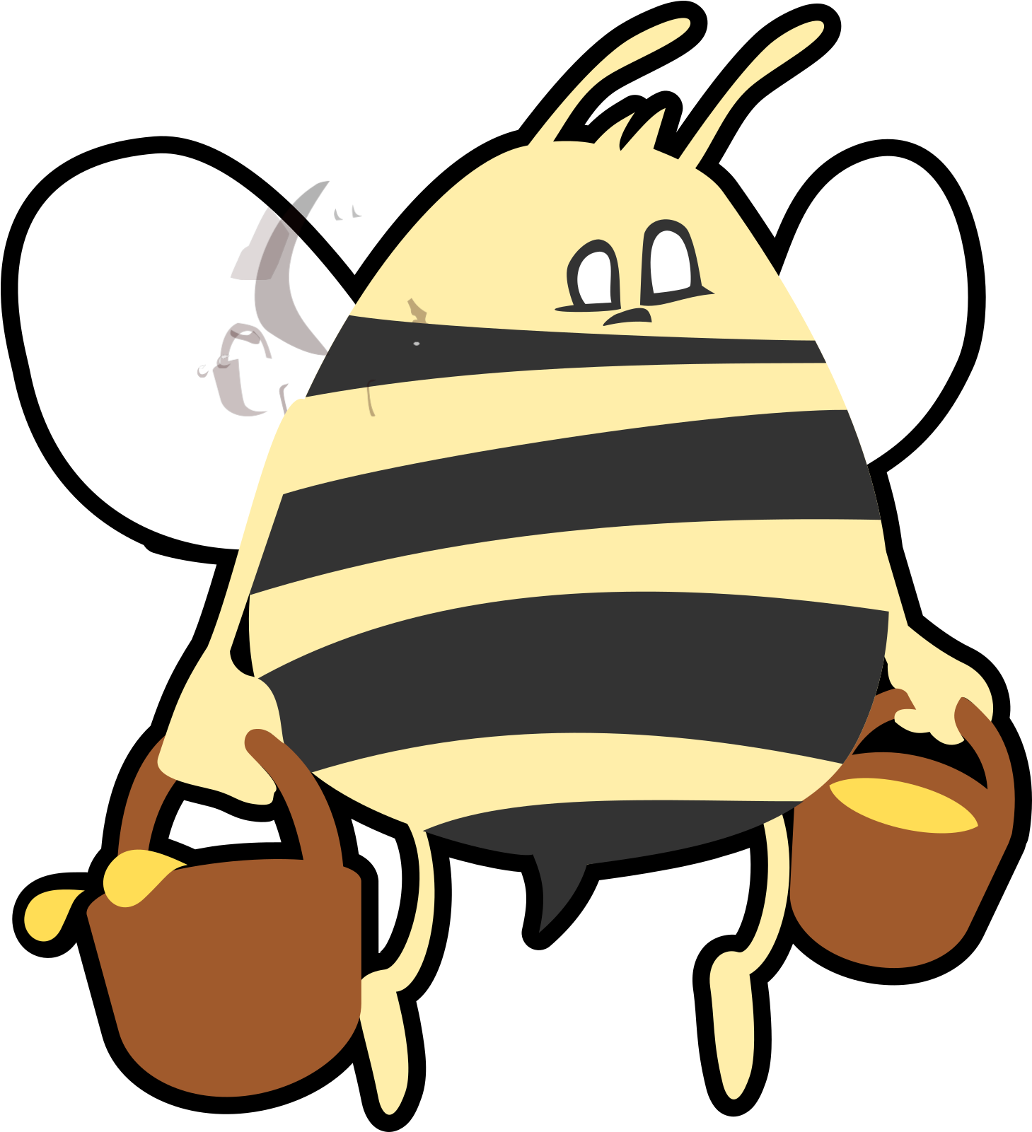 Cartoon Bee Svg Clip Arts - Bee And Jupiter Story - Png Download - Full ...