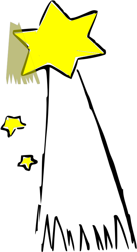 Cartoon Drawing Shooting Star Clipart (1024x1024), Png Download