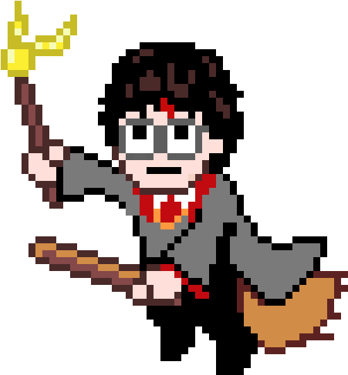 Pixel Art Harry Potter Clipart (550x560), Png Download