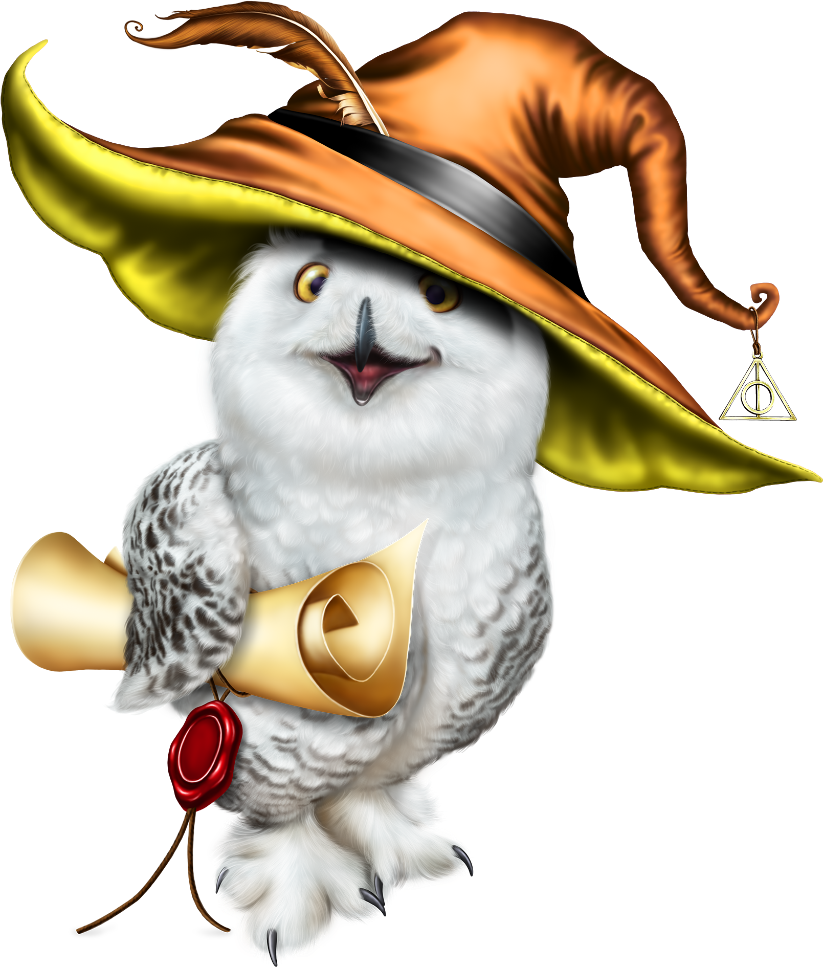 Harry Potter Owl Drawing - Harry Potter Animals Clipart (2000x2000), Png Download