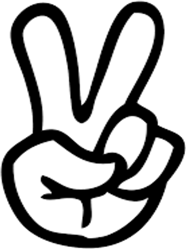 Download Fingers Drawing Peace - Peace Fingers Clip Art - Png Download (#5291381) - PinClipart