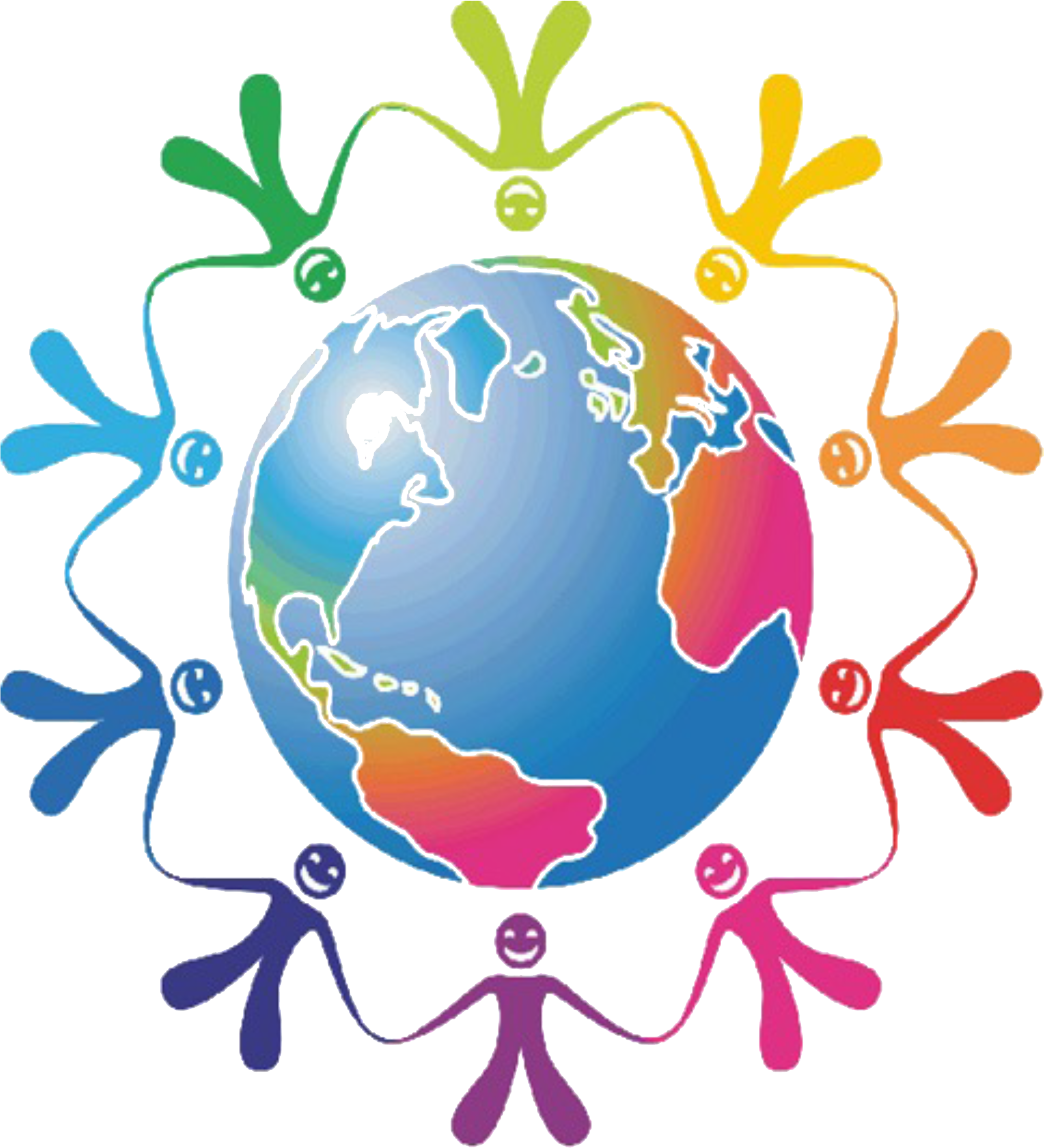 Participating In Week Logo - World Holding Hands Gif Clipart (2550x3300), Png Download