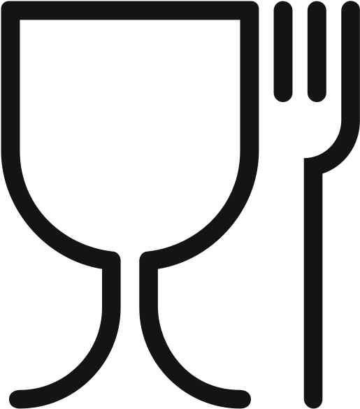 Glass And Fork Sign Vector Image - Food Safe Symbol Clipart (600x600), Png Download