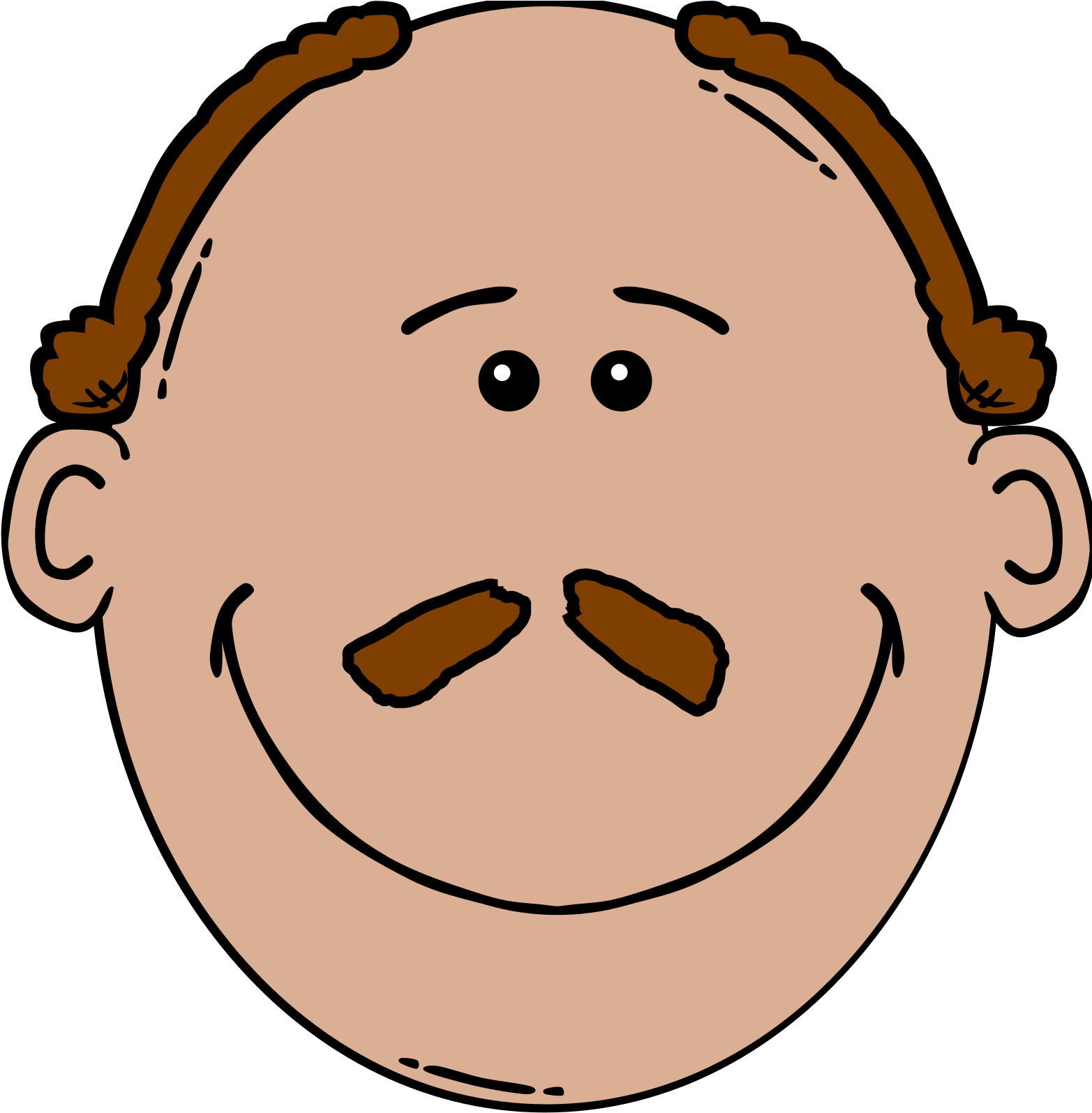 Clipart Old Man Face - Png Download (1600x1600), Png Download