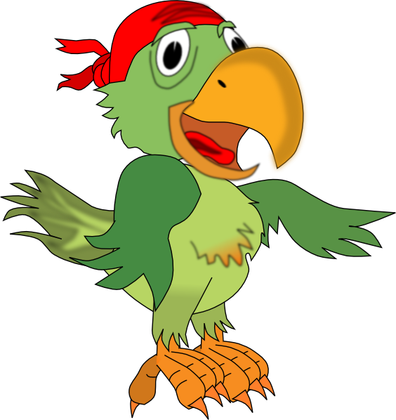 Transparent Meeting Clip Art - Pirate Parrot Transparent - Png Download (564x598), Png Download
