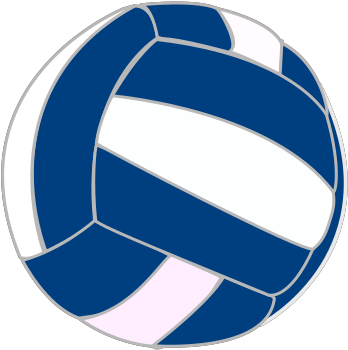 Volley Ball Svg Clip Arts - Volleyball Transparent Blue And White - Png Download (1024x1024), Png Download