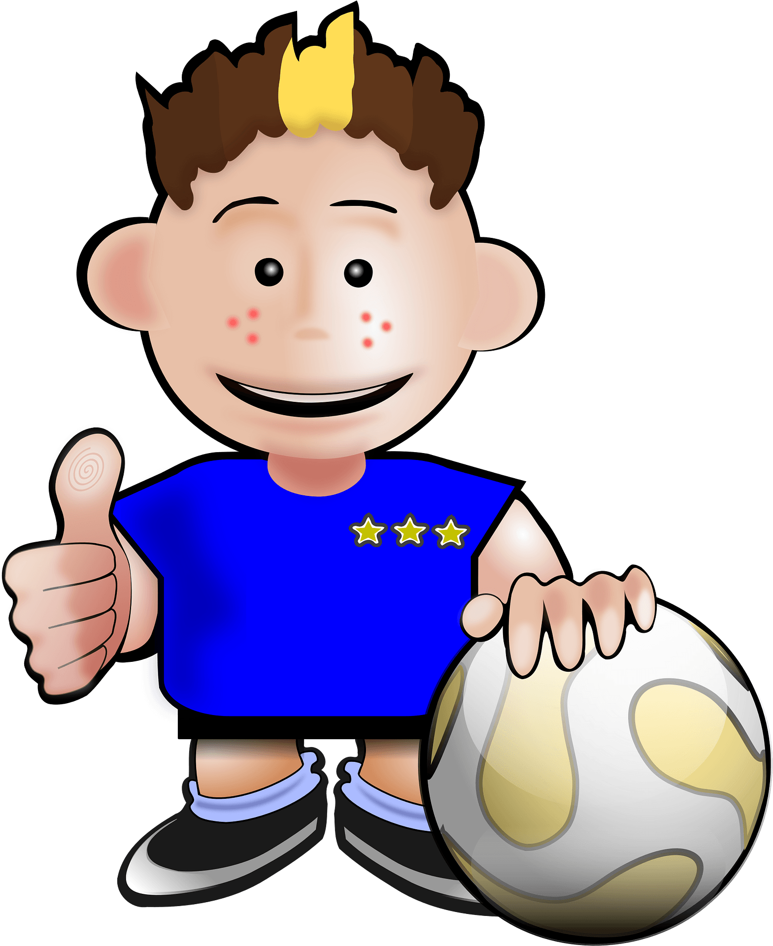 Soccer Toon 2 Clipart - Soccer Clip Art - Png Download (652x800), Png Download