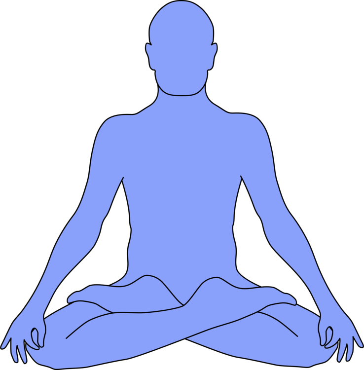 Trunk,shoe,blue - Meditating Clip Art - Png Download (738x750), Png Download