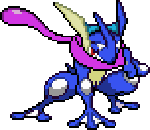 Pixel Art Ash Greninja Clipart (585x585), Png Download