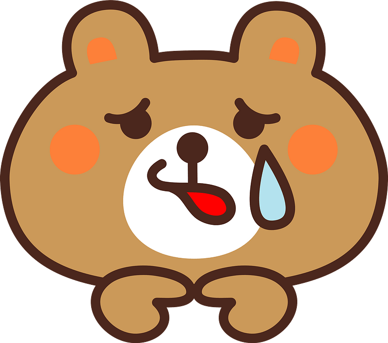 Bear Animal Crying Clipart - Clipart Thumbs Up - Png Download (800x708), Png Download