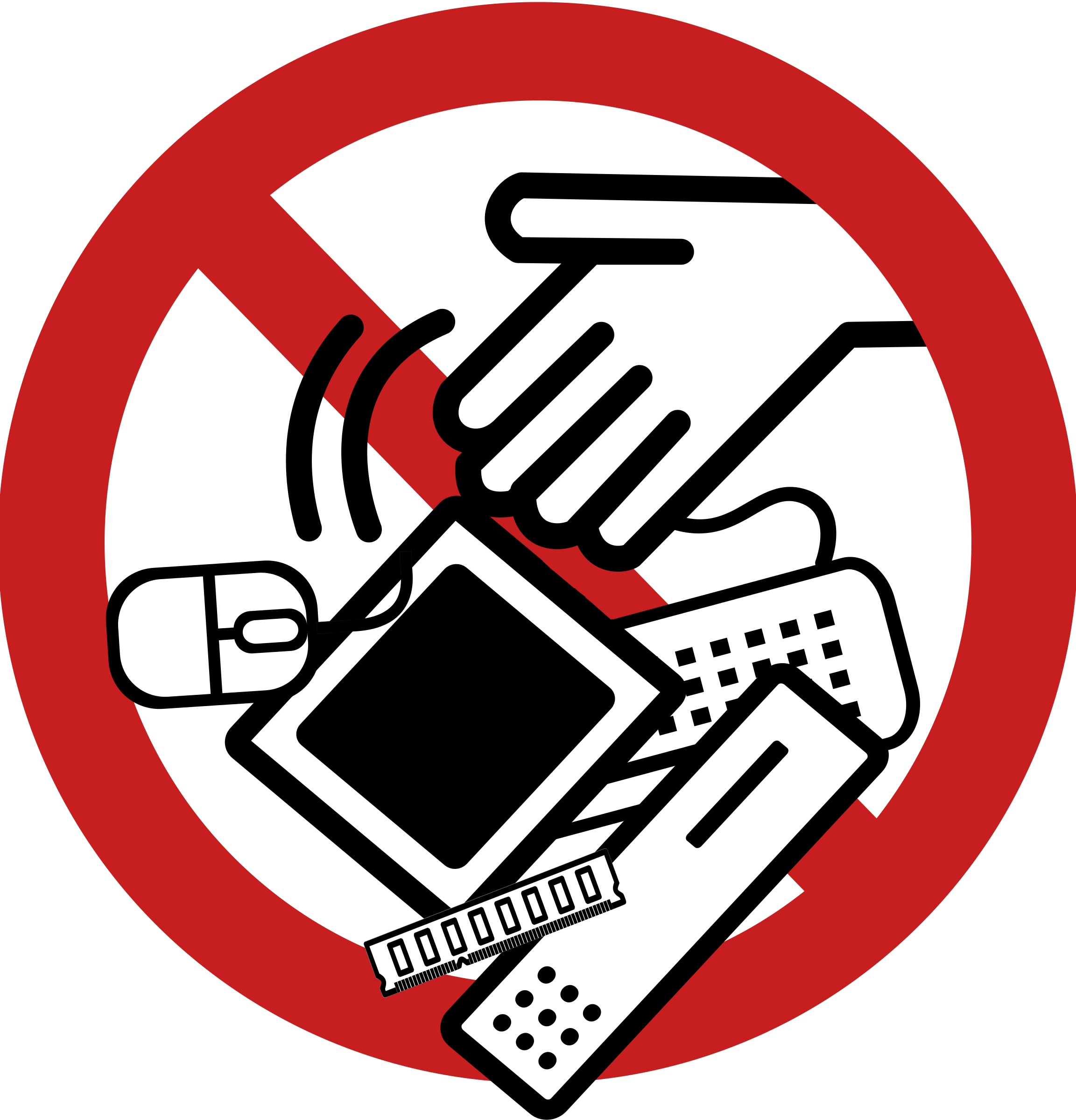 E Waste Clipart - No Technology Clipart - Png Download (2305x2400), Png Download