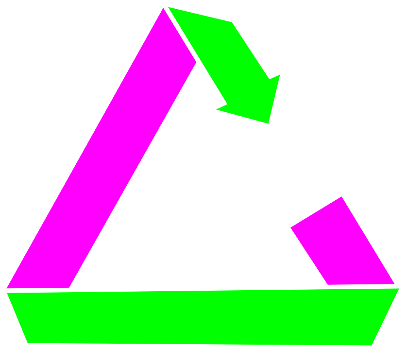 Recycle Sighn - Geri Dönüşüm Işaretinin Çizimi Clipart (836x720), Png Download