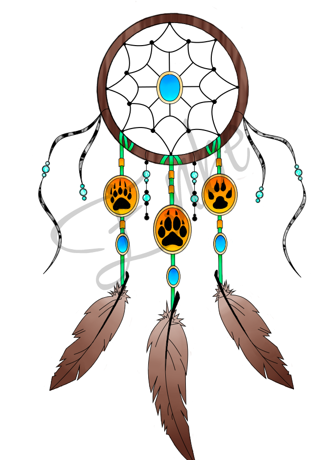 Image Dreamcatcher Colored By Enbe Art Design On - Dream Catcher Design Art Clipart (644x938), Png Download