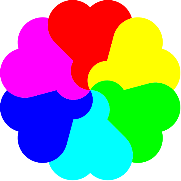 Flowerheart Spectrum Colors - Clip Art Colors - Png Download (600x600), Png Download