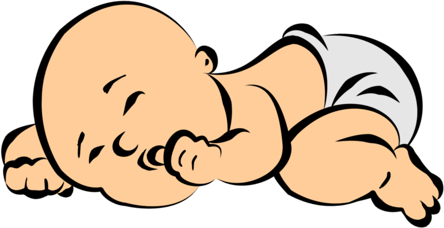 Sleeping Clipart Baby - New Born Baby Clip Art - Png Download (894x894), Png Download