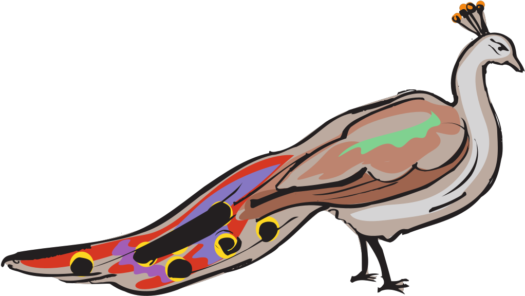 Colorful Peacock Svg Clip Arts - Peafowl - Png Download (1024x1024), Png Download