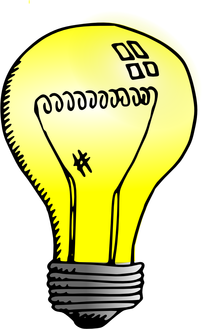 Glow Clipart Buld - Light Bulb Clip Art - Png Download (682x1112), Png Download