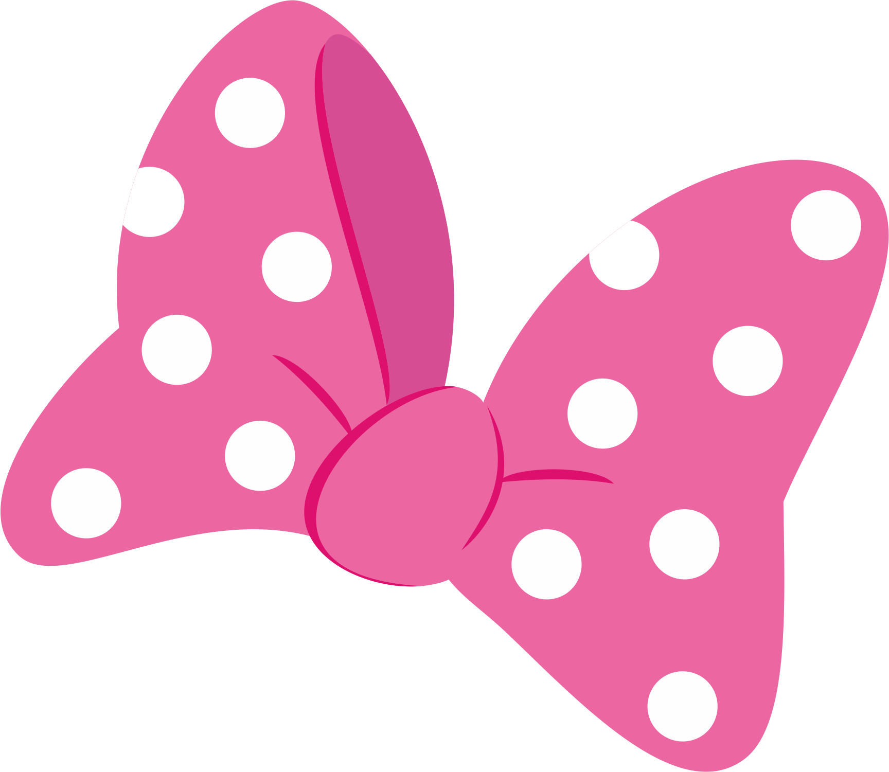 Polka Dot Bow Clipart Svg Free Library Pink Polka Dot - Minnie Mouse Pink Bow - Png Download (1728x1501), Png Download