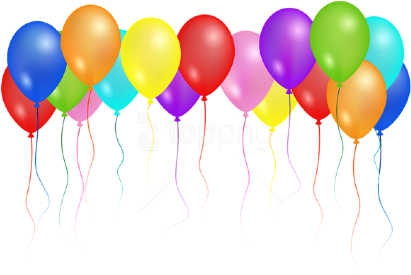 Birthday Balloons Portable Network Graphics Birthday - Happy Birthday Balloon Png Clipart (850x569), Png Download