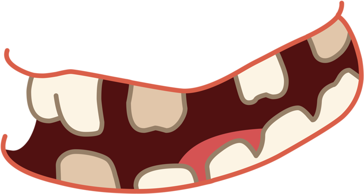 Mouth Cartoon Clip Art - Cartoon Mouth - Png Download (800x485), Png Download