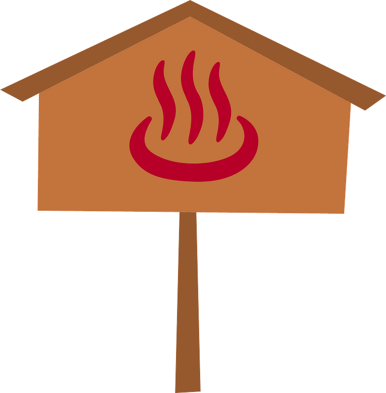 Hot Spring Signboard Clipart - Onsen - Png Download (785x800), Png Download