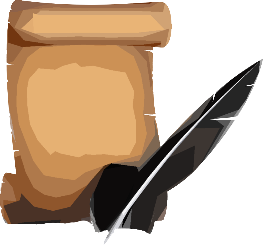 Feather Clipart Paper, Feather Paper Transparent Free - Quill And Paper Transparent - Png Download (925x861), Png Download