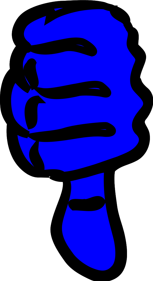 Vector Clip Art - Blue Big Thumbs Down - Png Download (600x1098), Png Download