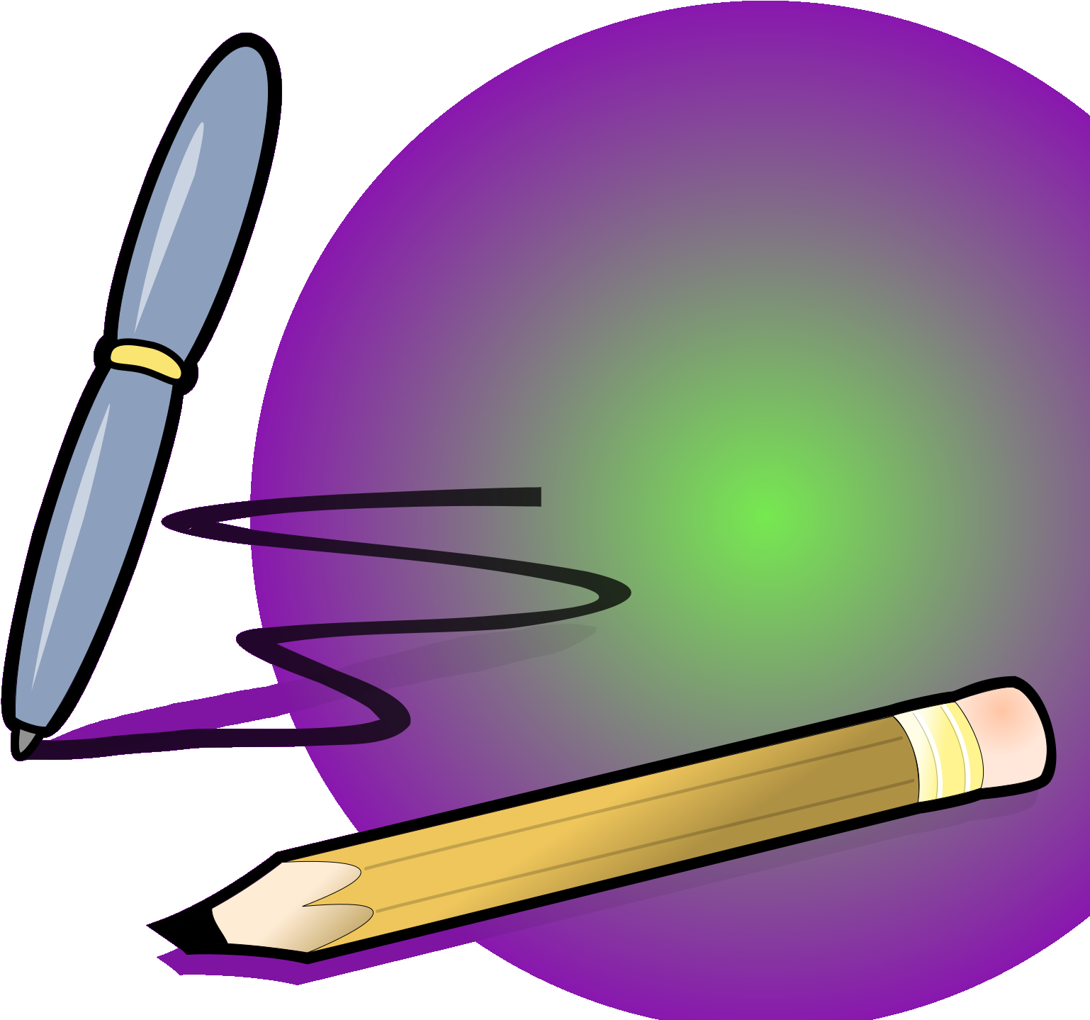 Pen And Pencil Clipart (1600x1600), Png Download