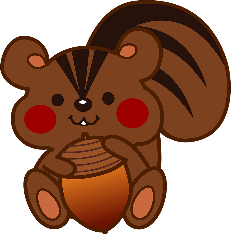 Squirrel Animal Clipart - Cartoon - Png Download (788x800), Png Download