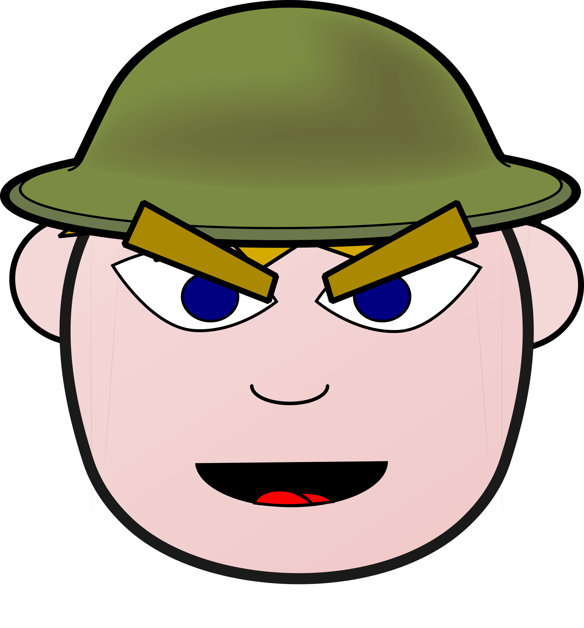 Clipart - Angry Soldier Clipart - Png Download (2232x2400), Png Download