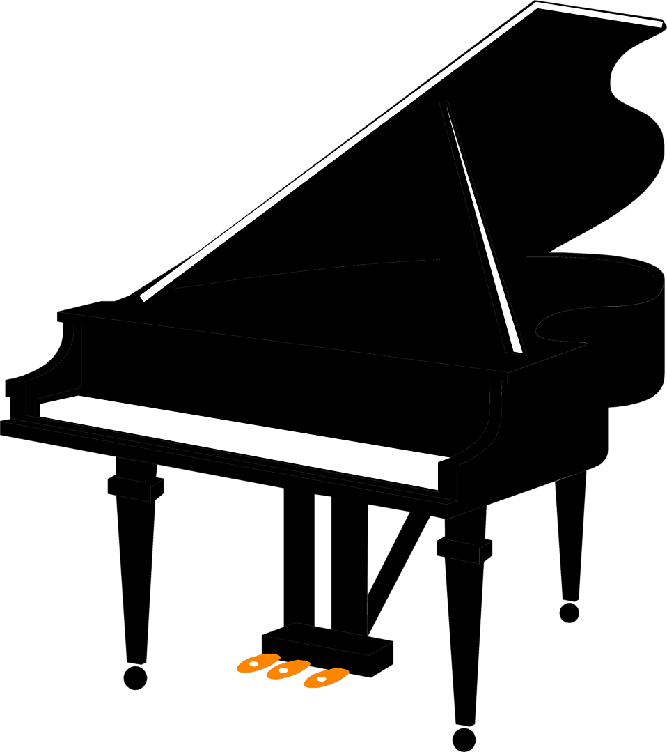 Clip Art Grand Piano Clip Art Free Clipart- - Piano Clipart - Png Download (958x1079), Png Download