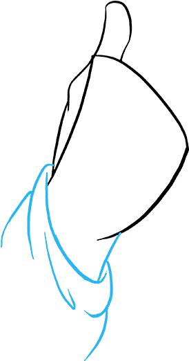 Blue Drawing Hand - Sketch Clipart (680x678), Png Download