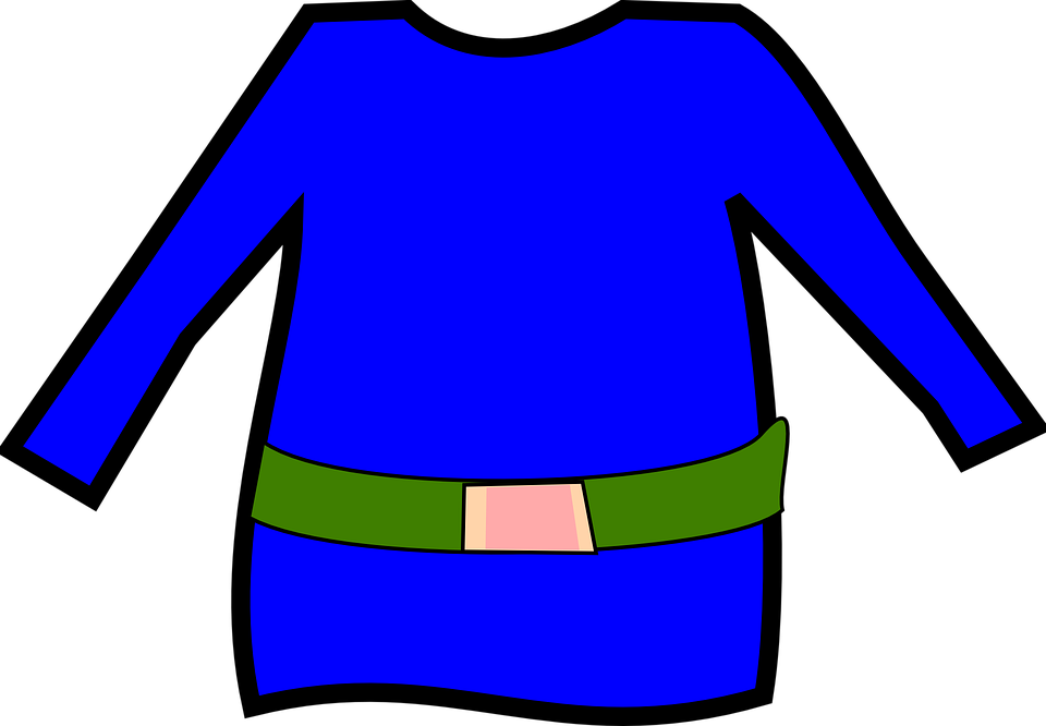 Shirt Clipart Printable, Shirt Printable Transparent - Elf Dress Blue Clip Art - Png Download (960x666), Png Download